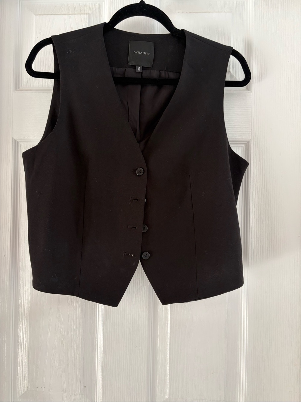 Dynamite Black Tailored Waistcoat Vest